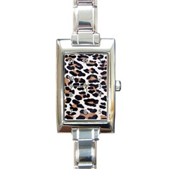 Black And Brown Leopard Rectangle Italian Charm Watches by trendistuff