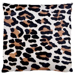 Black And Brown Leopard Standard Flano Cushion Cases (one Side)  by trendistuff