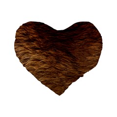 BEAR FUR Standard 16  Premium Heart Shape Cushions