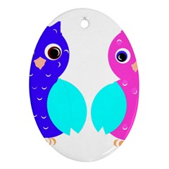 Owl Couple  Ornament (oval)  by JDDesigns