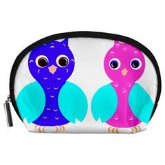 Owl Couple  Accessory Pouches (large)  by JDDesigns