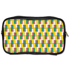Connected Rectangles Pattern Toiletries Bag (one Side) by LalyLauraFLM