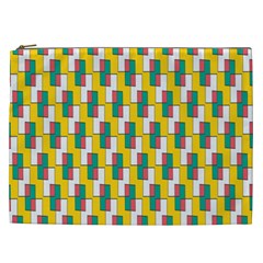 Connected Rectangles Pattern Cosmetic Bag (xxl) by LalyLauraFLM