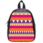 Stripes and peaks School Bag (Small) Front