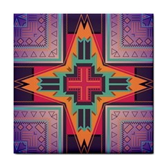 Tribal Star Tile Coaster by LalyLauraFLM