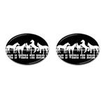 Home Is Where The Horse Is Cufflinks (Oval) Front(Pair)