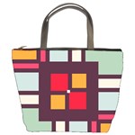 Squares and stripes  Bucket Bag Front