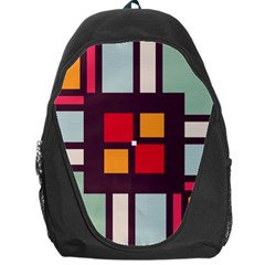 Squares And Stripes  Backpack Bag by LalyLauraFLM