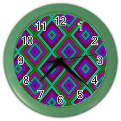 Diamond Pattern  Color Wall Clocks