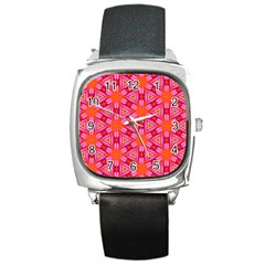 Cute Pretty Elegant Pattern Square Metal Watches by GardenOfOphir