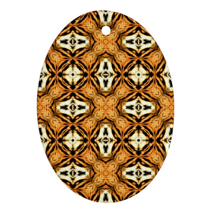 Faux Animal Print Pattern Ornament (Oval) 