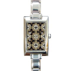 Faux Animal Print Pattern Rectangle Italian Charm Watches by GardenOfOphir