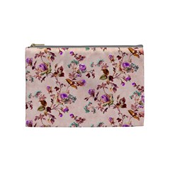 Antique Floral Pattern Cosmetic Bag (medium)