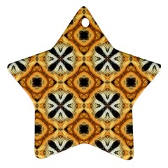 Faux Animal Print Pattern Star Ornament (two Sides)  by GardenOfOphir