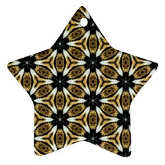 Faux Animal Print Pattern Star Ornament (two Sides)  by GardenOfOphir