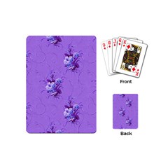 Purple Roses Pattern Playing Cards (mini)  by LovelyDesigns4U