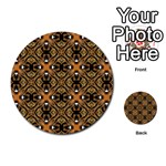 Faux Animal Print Pattern Multi-purpose Cards (Round)  Back 45