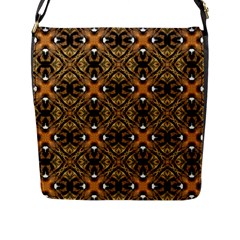 Faux Animal Print Pattern Flap Messenger Bag (l)  by GardenOfOphir