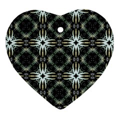 Faux Animal Print Pattern Ornament (heart)  by GardenOfOphir