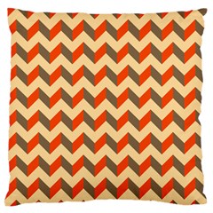 Modern Retro Chevron Patchwork Pattern  Large Flano Cushion Cases (one Side)  by GardenOfOphir