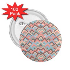 Trendy Chic Modern Chevron Pattern 2 25  Buttons (100 Pack)  by GardenOfOphir