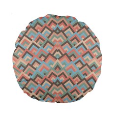 Trendy Chic Modern Chevron Pattern Standard 15  Premium Round Cushions by GardenOfOphir