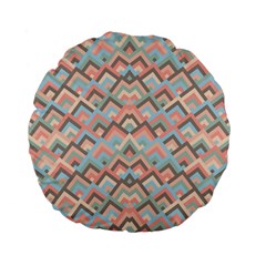 Trendy Chic Modern Chevron Pattern Standard 15  Premium Flano Round Cushions by GardenOfOphir