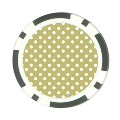 Lime Green Polka Dots Poker Chip Card Guards (10 Pack)  by GardenOfOphir
