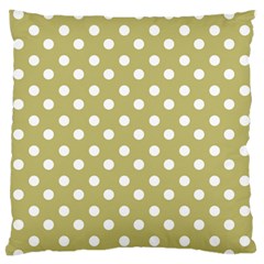 Lime Green Polka Dots Standard Flano Cushion Cases (two Sides)  by GardenOfOphir