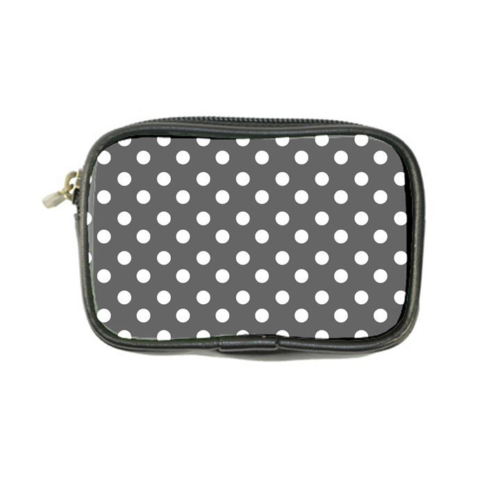 Gray Polka Dots Coin Purse