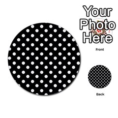 Black And White Polka Dots Multi-purpose Cards (round) 