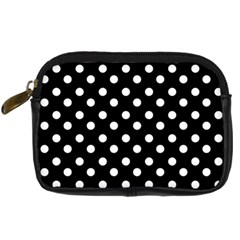 Black And White Polka Dots Digital Camera Cases by GardenOfOphir