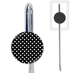 Black And White Polka Dots Book Mark by GardenOfOphir