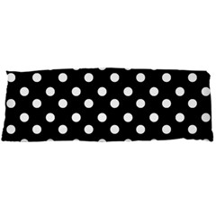 Black And White Polka Dots Body Pillow Cases Dakimakura (two Sides)  by GardenOfOphir