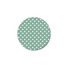 Mint Green Polka Dots Golf Ball Marker (4 Pack) by GardenOfOphir