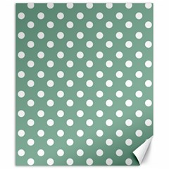 Mint Green Polka Dots Canvas 20  X 24   by GardenOfOphir