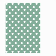 Mint Green Polka Dots Small Garden Flag (two Sides) by GardenOfOphir