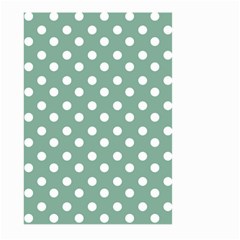 Mint Green Polka Dots Large Garden Flag (two Sides) by GardenOfOphir
