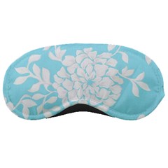 Aqua Blue Floral Pattern Sleeping Masks by LovelyDesigns4U
