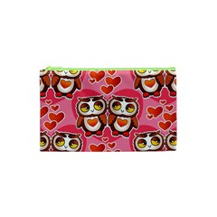 Cute Owls In Love Cosmetic Bag (xs)