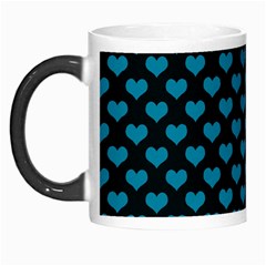 Blue Hearts Valentine s Day Pattern Morph Mugs by LovelyDesigns4U