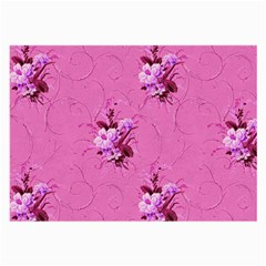 Pink Floral Pattern Large Glasses Cloth