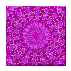 Purple And Pink Mandala Tile Coasters by LovelyDesigns4U