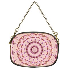 Pink And Purple Roses Mandala Chain Purses (one Side) 