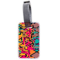 Colorful Shapes Luggage Tag (two Sides) by LalyLauraFLM