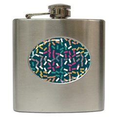 Floating Rectangles Hip Flask (6 Oz) by LalyLauraFLM