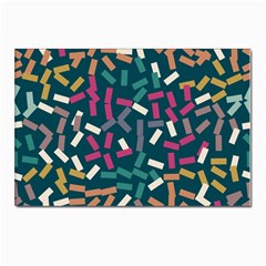 Floating Rectangles Postcard 4 x 6  (pkg Of 10) by LalyLauraFLM