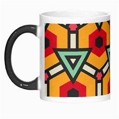 Triangles And Hexagons Pattern Morph Mug by LalyLauraFLM