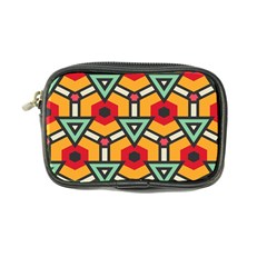 Triangles And Hexagons Pattern Coin Purse by LalyLauraFLM