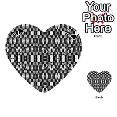 Black And White Geometric Tribal Pattern Playing Cards 54 (heart)  by dflcprints